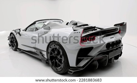 White Italial supercar concept isolated  Royalty-Free Stock Photo #2281883683