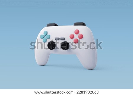 3d Vector Game stick, Game controllers, Video game console portable, Game concept. Eps 10 Vector Royalty-Free Stock Photo #2281932063
