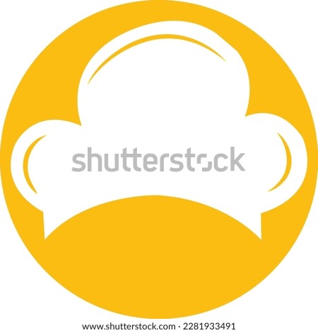 Cooking Cap logo with Yellow Color. Art