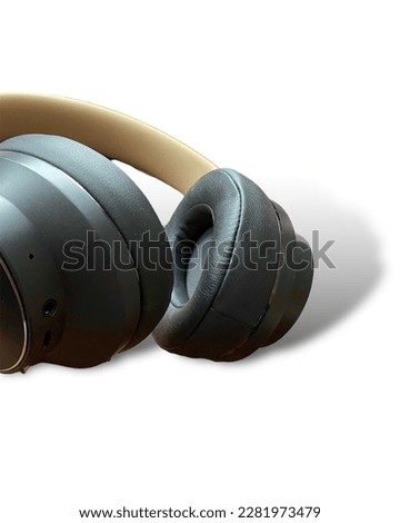 headphones on a white background, shadow