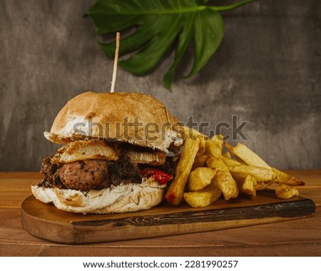 American hamburger made in Latin America