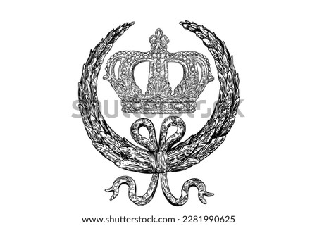 King or Queen crown.  Monarch coronations with Coronet Jewel represent United Kingdom constitutional responsible government and sovereignty or authority of the monarch. State Crown made of gold.