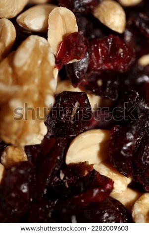 Mix of dry fruits nuts and berries stock photo close up background eating healthily super foods big size high quality instant print