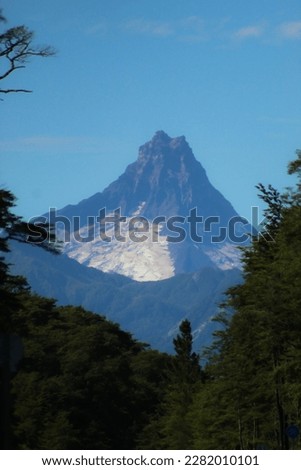 spiky volcano located in the south of chile rather in Saltos de petrohue (puerto varas)