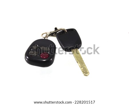Car Keys on white background