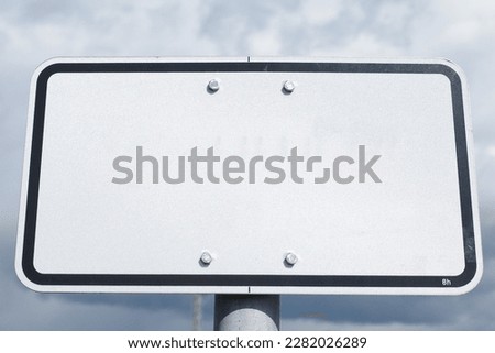 Blank sign for your own design with white background