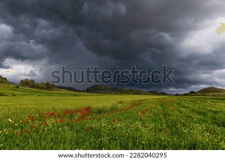 Threatening clouds over the skies of Sardinia Royalty-Free Stock Photo #2282040295