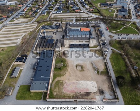 Aerial photo of the old historical Horsens State Prison