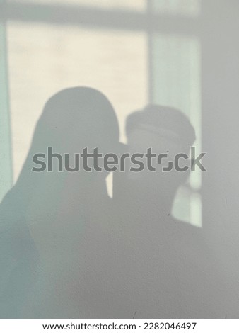 Shadow pictures of sweet couple