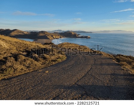 Rodeo Beach trail in Marin Headlands, San Francisco, California Royalty-Free Stock Photo #2282125721