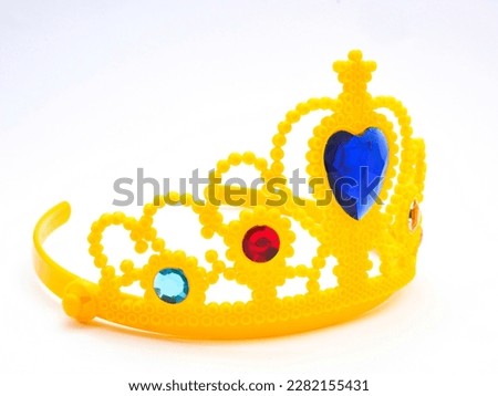 kids toy crafts Yellow crown With gemstones