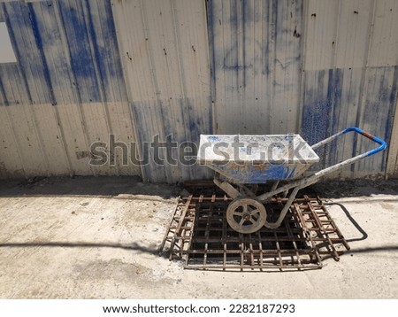 Small cement cart used in construction