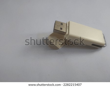 white background with USB flash disk object