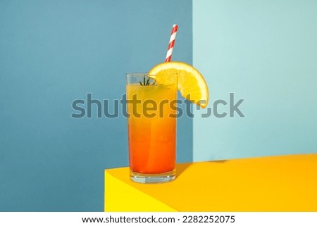 Orange cocktail, concept of fresh delicious summer citrus cocktail Royalty-Free Stock Photo #2282252075
