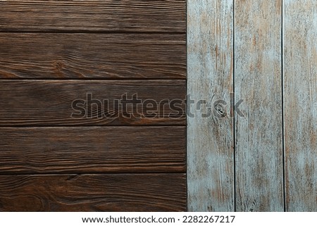 Texture of rustic wooden surfaces as background, top view