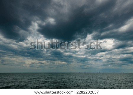 Clouds and Rain over the Black Sea in Constanta Royalty-Free Stock Photo #2282282057