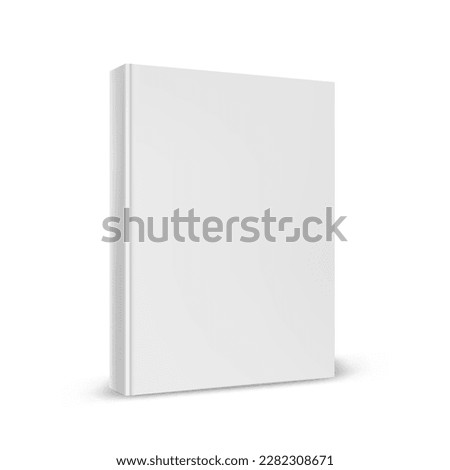 Vector template of vertical book cover. Hardcover or softcover for publishers or promotional literature. Mockup or closeup for paper design. Reading and education, knowledge materials, school theme.