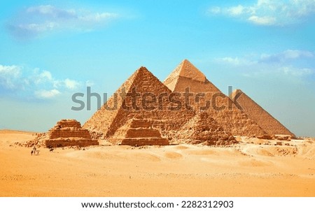 Beautuful picture of Egyptian desert. Royalty-Free Stock Photo #2282312903