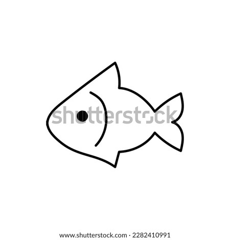 Small fish on white background