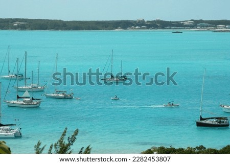 Georgetown Bahamas harbour anchorage picture.