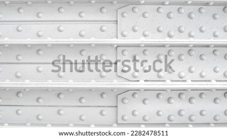 White heavy steel construction close up. Industrial texture and background