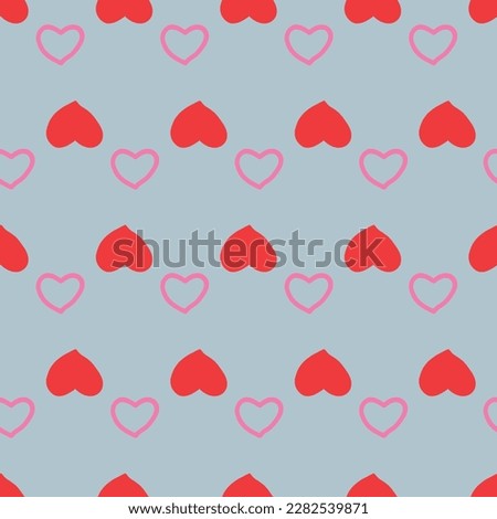 Abstract seamless Valentine's day. Background decoration with hearts. Wrapping paper design, banner Vector illustration
