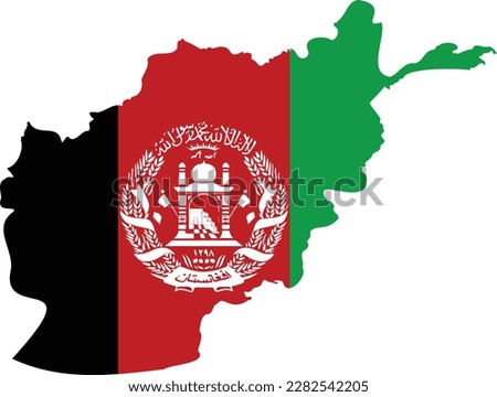 Afghanistan Flag - Afghanistan map - Afghanistan national flag Royalty-Free Stock Photo #2282542205