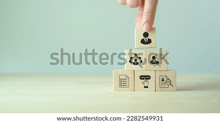 Recruiting and hiring the right people, human resource management concept. HR professionals identify the best candidates, ensure they meet job requirements and select the best talent. Royalty-Free Stock Photo #2282549931