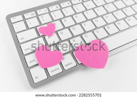 keyboard and heart. love confession images