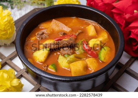 Gochujang Stew - Potato red pepper paste stew Royalty-Free Stock Photo #2282578439
