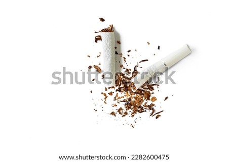 quit smoking concept on white background