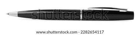 New stylish black pen isolated on white Royalty-Free Stock Photo #2282654117