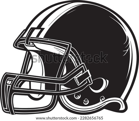 Football Helmet Logo Monochrome Sport Design