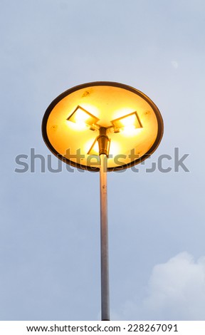 Street light against sky background
