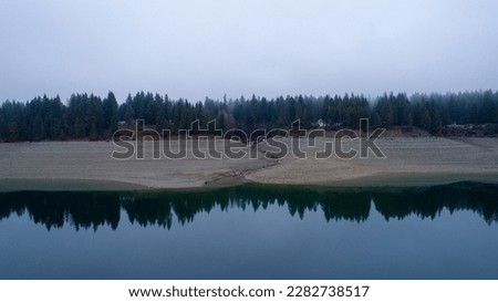 Winter landscapes at Cle Elum Lake in Washington State