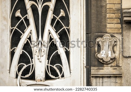 Art Nouveau in Brussels, Belgium Royalty-Free Stock Photo #2282740335