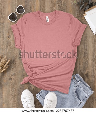 Elevate your design projects using our Bella Canvas 3001 mockups! Featuring casual apparel in a variety of colors, these fashion-forward flat lay images are perfect for showcasing your unique designs Royalty-Free Stock Photo #2282767637