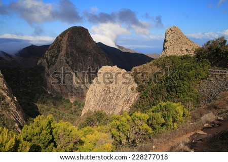 landscape of the island of La Gomera. Canary Islands. Spain Royalty-Free Stock Photo #228277018