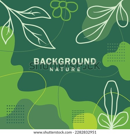 Earth Day poster with green background,liquid shape,leaves and elements can be used for print,flyer,cover,banner design,book,web,etc Royalty-Free Stock Photo #2282832951