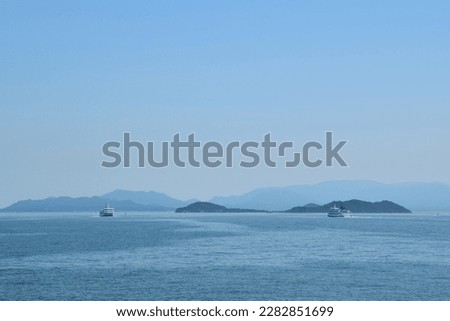 The Seto Inland Sea seen from Kagawa in summer Royalty-Free Stock Photo #2282851699