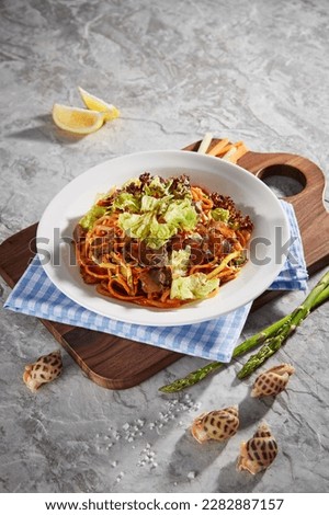 Sōmen with Sea Whelks,Fried Noodles with Sea Whelks Royalty-Free Stock Photo #2282887157