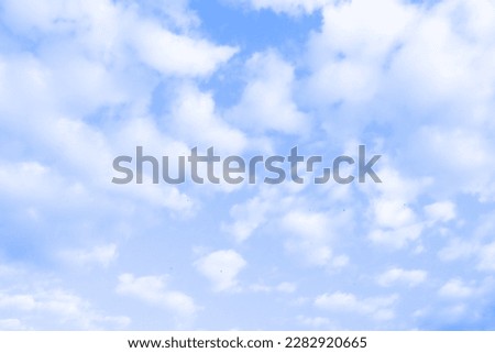 Fluffy cloud with blue sky in morning.