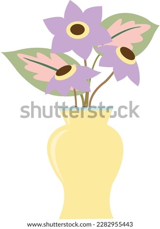 Flower Minimal Cartoon Sticker art