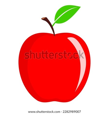 cartoon red apple clipart vector