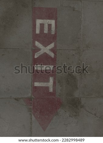 old exit sign at factory