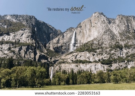 Bible Verse to a picture of Yosemite National Park 