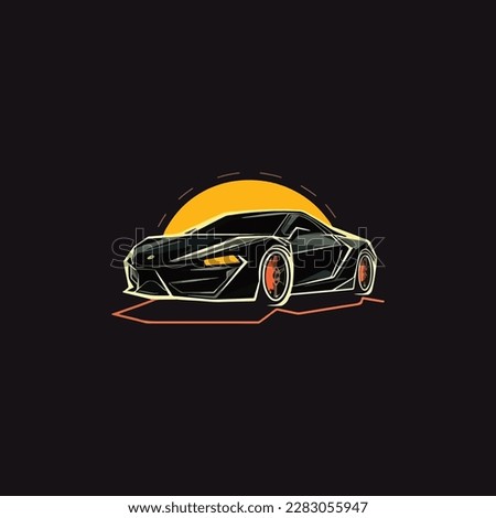 luxury sports car logo vector