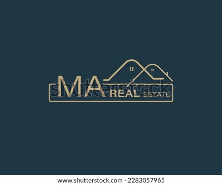 MA Real Estate  Consultants Logo Design Vectors images. Luxury Real Estate Logo Design
