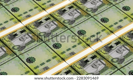 Saudi Arabia Banknotes Money, Saudi riyal, Currency SAR - 50 Royalty-Free Stock Photo #2283091469