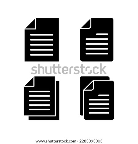 Document icon vector illustration. Paper sign and symbol. File Icon